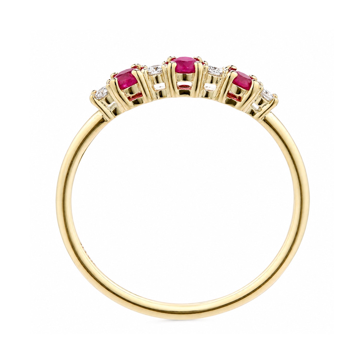 9ct Yellow Gold Ruby and Diamond Eternity Ring
