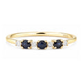 9ct Yellow Gold Sapphire and Diamond Eternity Ring