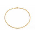 9ct Yellow Gold 7.5 Inch Diamond Cut Flat Mariner Bracelet