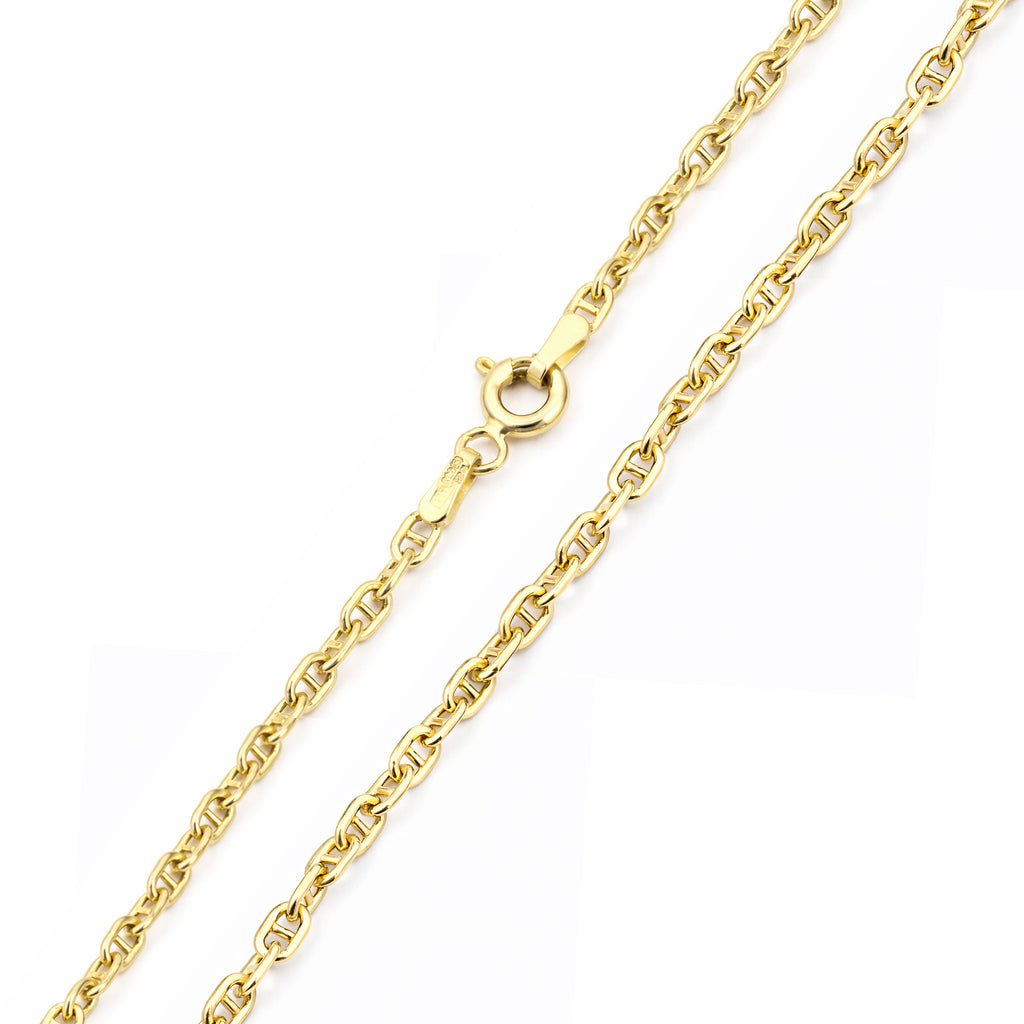 9ct Yellow Gold 16 Inch Mariner Chain