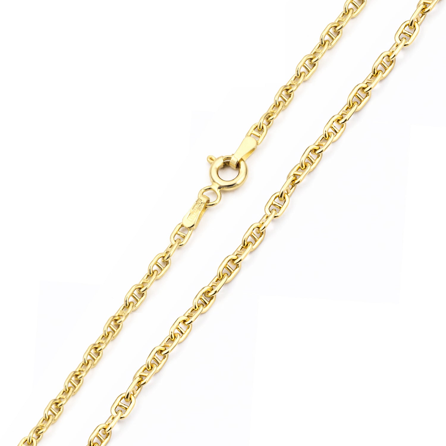 9ct Yellow Gold 16 Inch Mariner Chain