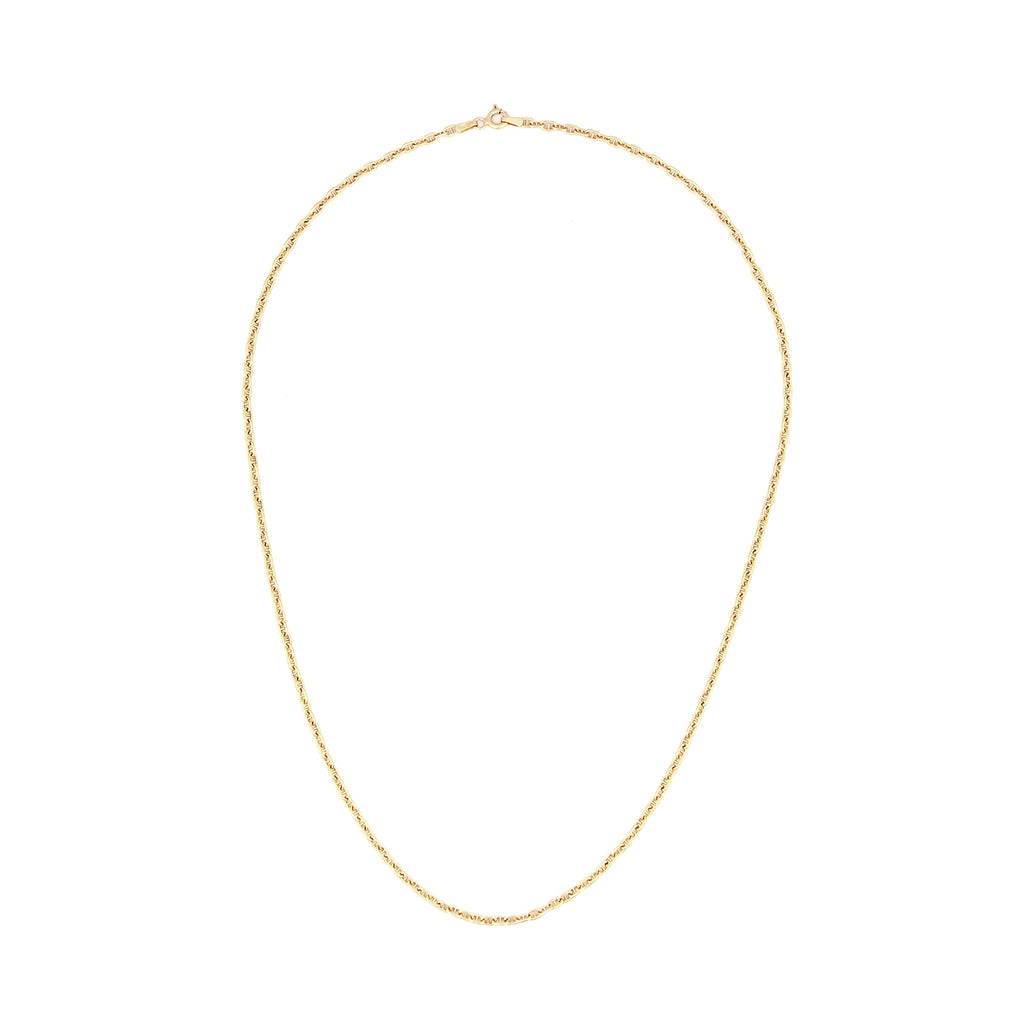 9ct Yellow Gold 16 Inch Mariner Chain