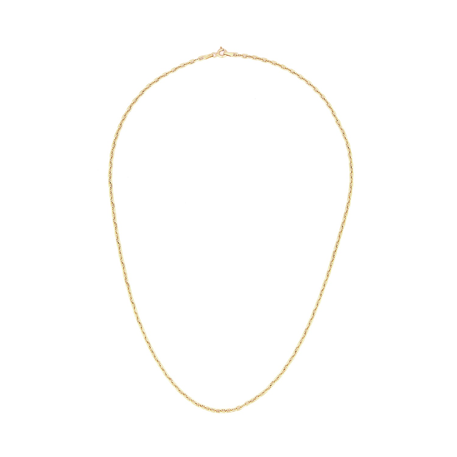 9ct Yellow Gold 16 Inch Mariner Chain