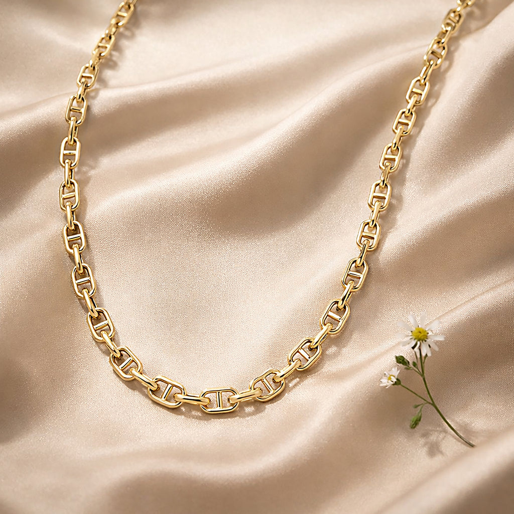 9ct Yellow Gold 18 Inch Mariner Chain
