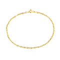 9ct Yellow Gold Mariner Chain Bracelet 7.5 Inch