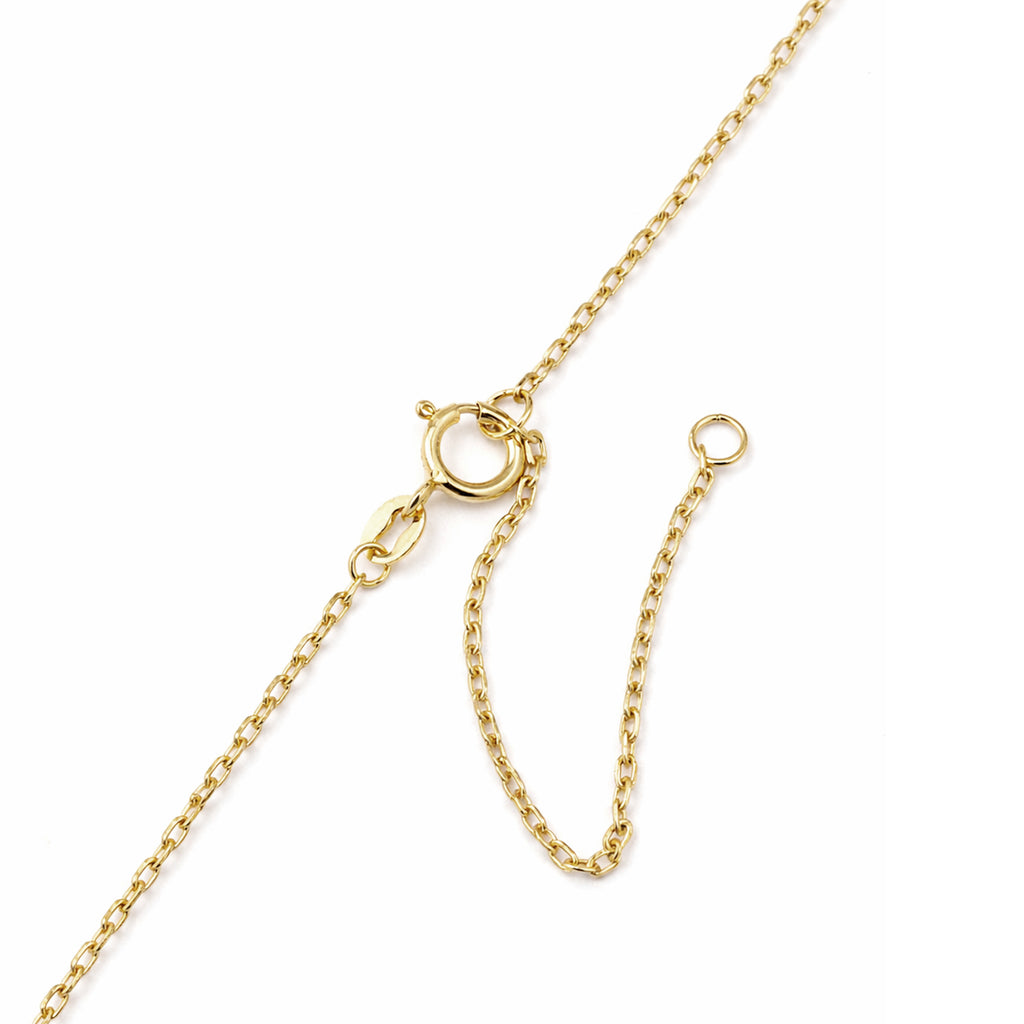 9ct Yellow Gold 18 Inch Heart Necklace