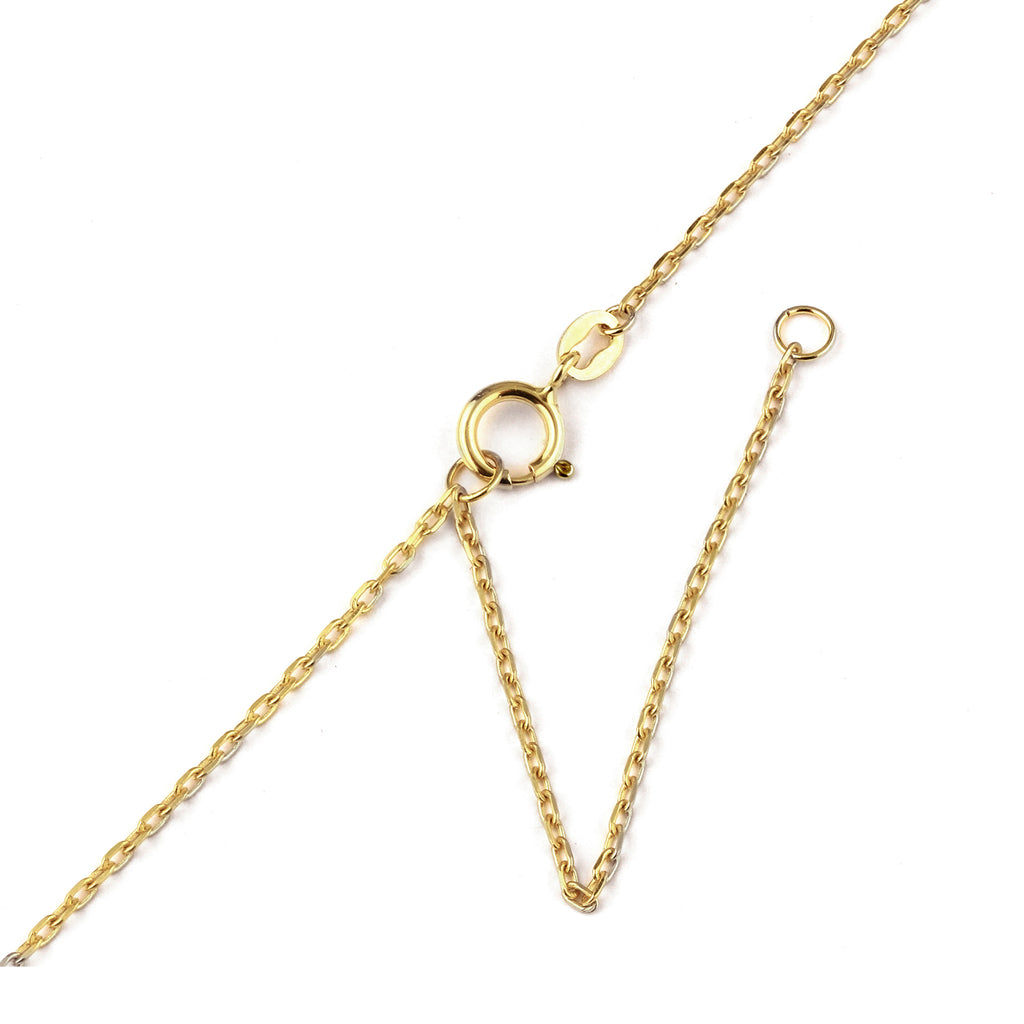 9ct Yellow Gold 18 Inch Heart Necklace