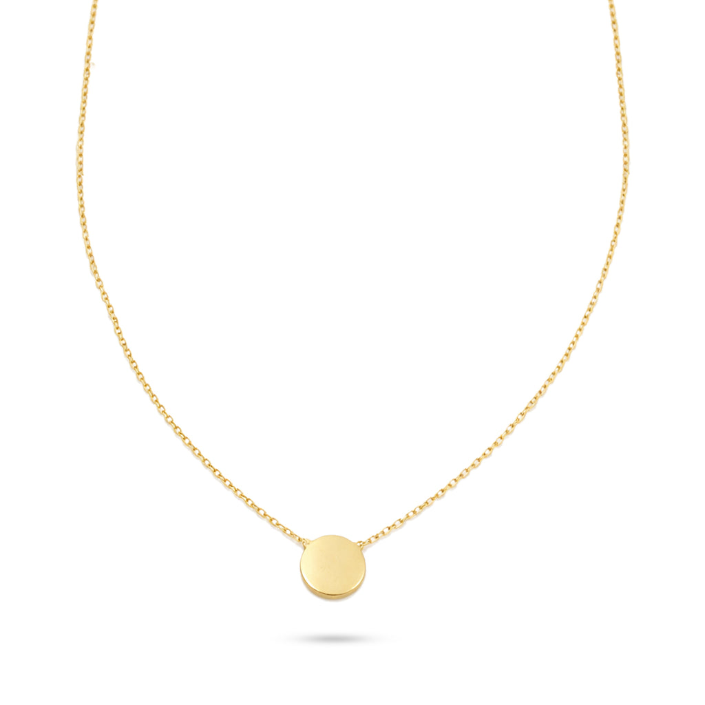 9ct Yellow Gold 18 Inch Circle Necklace