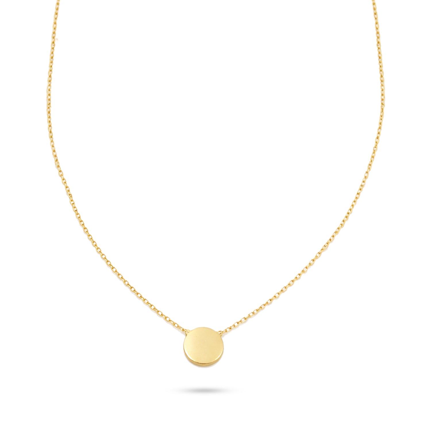 9ct Yellow Gold 18 Inch Circle Necklace