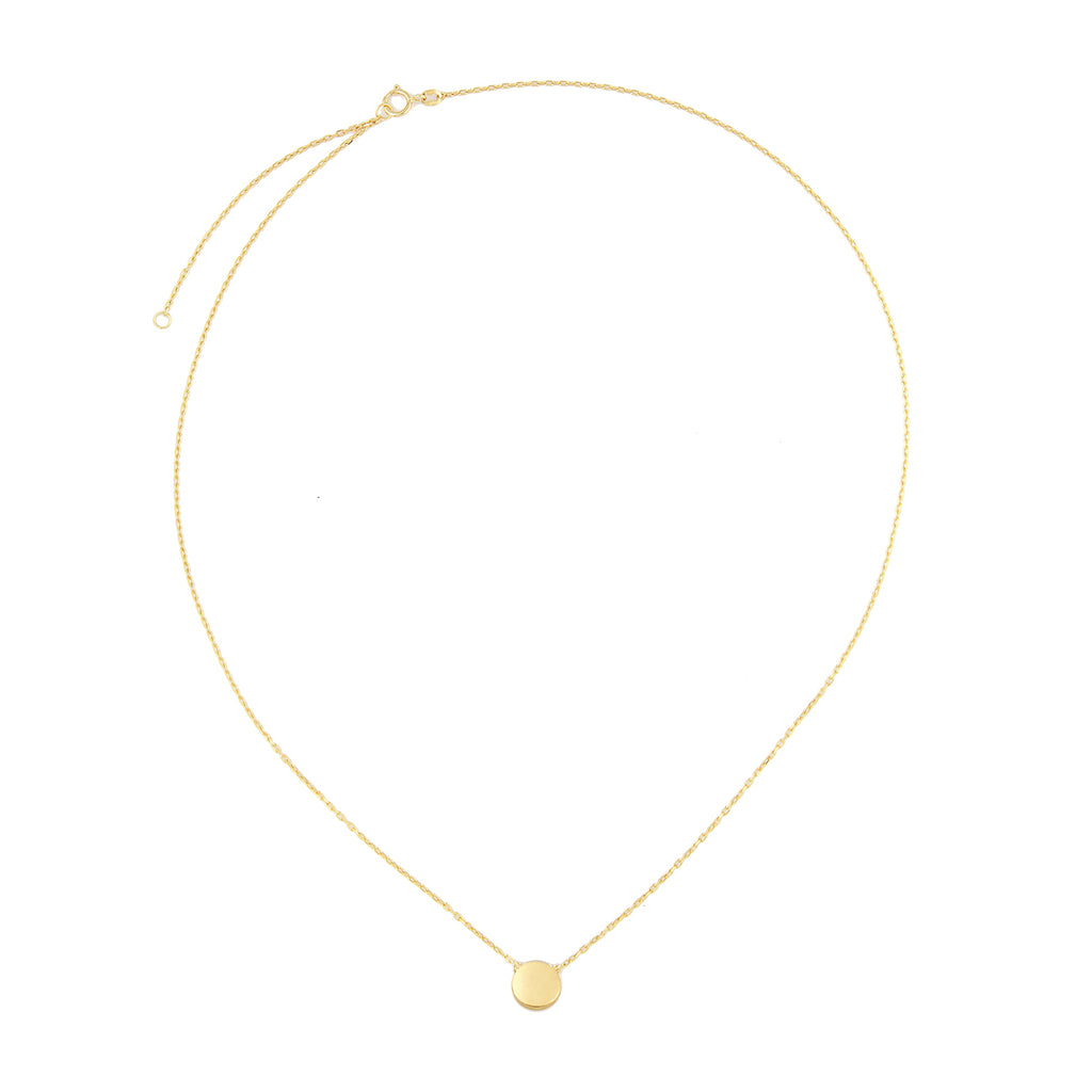 9ct Yellow Gold 18 Inch Circle Necklace