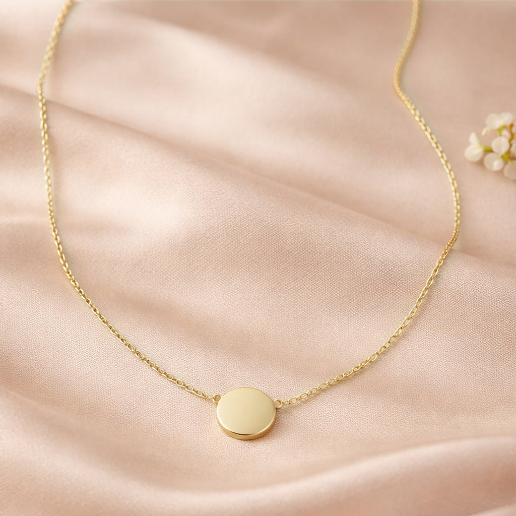 9ct Yellow Gold 18 Inch Circle Necklace