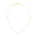 9ct Yellow Gold Emerald Cut Cubic Zirconia Station Necklace