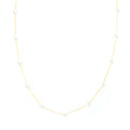 9ct Yellow Gold Pearl Station Necklace