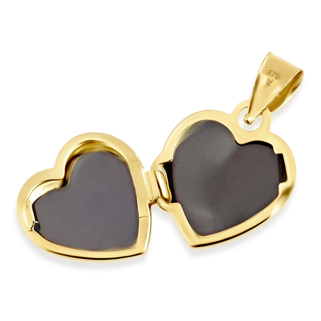 9ct Yellow and White Gold Heart Locket