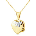 9ct Yellow and White Gold Heart Locket