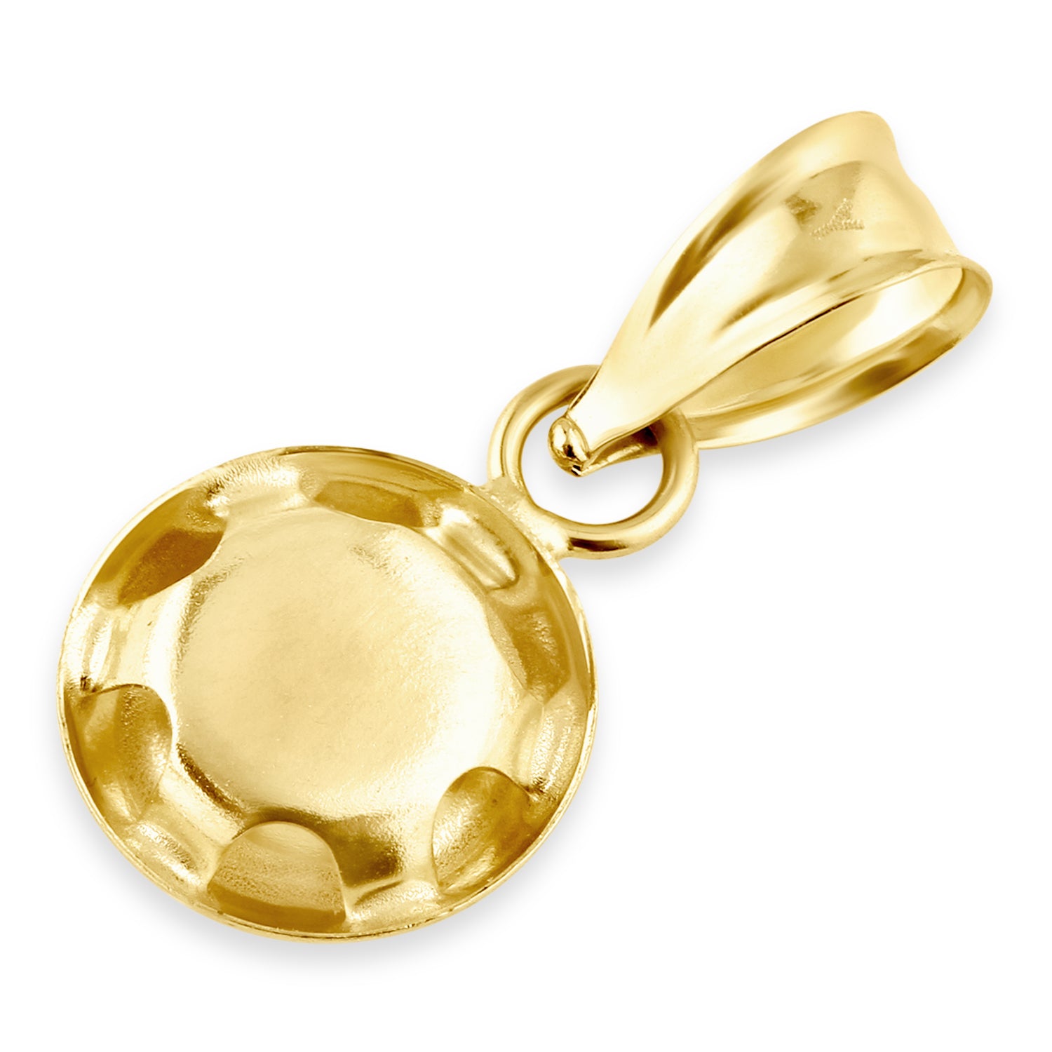 9ct Yellow Gold Cubic Zirconia Solitaire Pendant Necklace