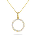 9ct Yellow Gold Cubic Zirconia Circle Pendant