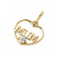 9ct Yellow Gold Cubic Zirconia Mum Pendant