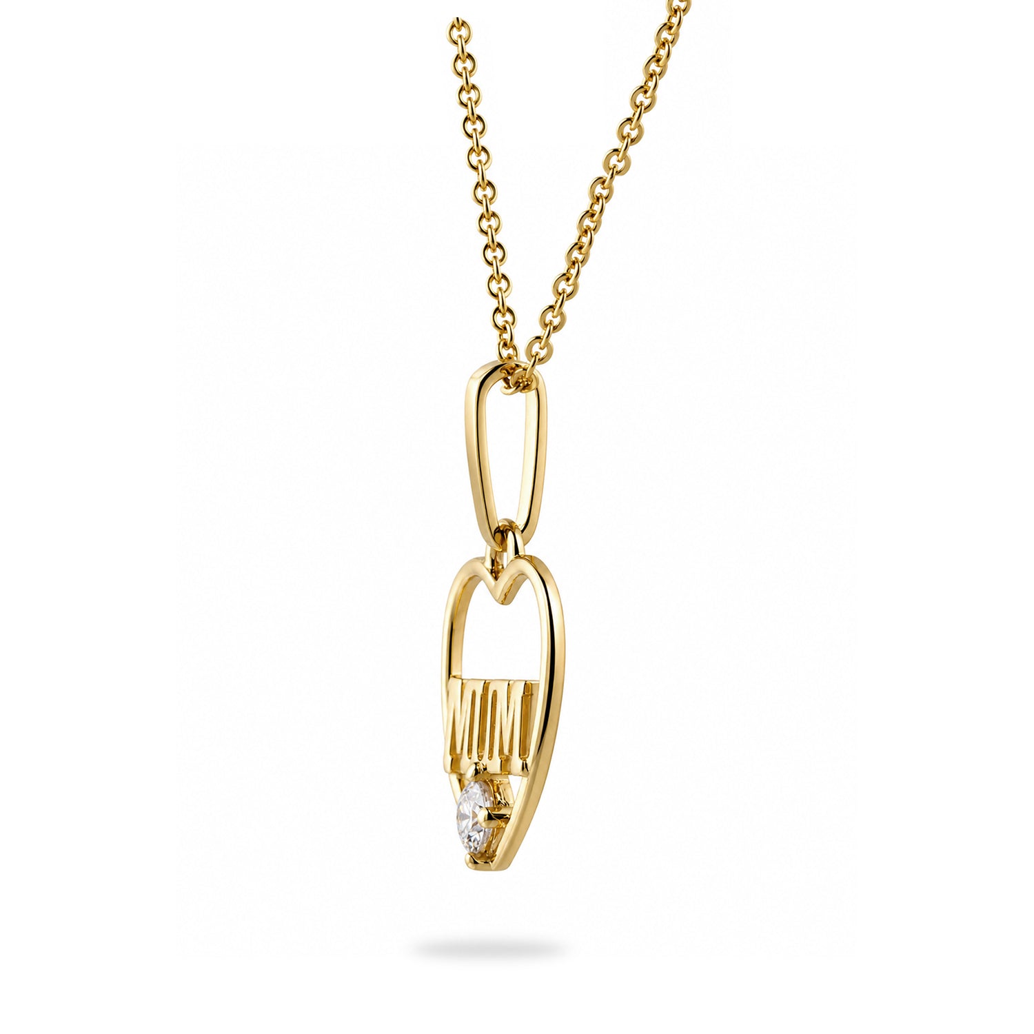 9ct Yellow Gold Cubic Zirconia Mum Pendant