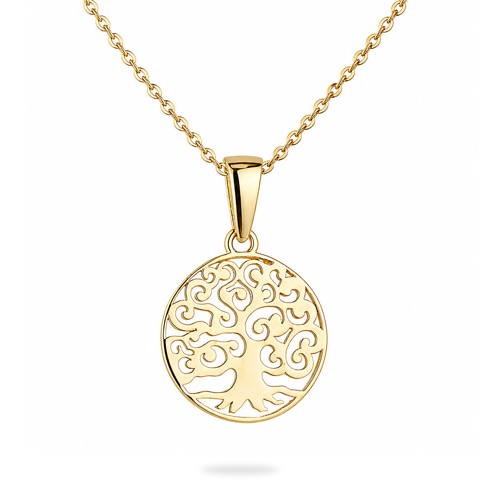 9ct Yellow Gold Tree of Life Necklace Pendant