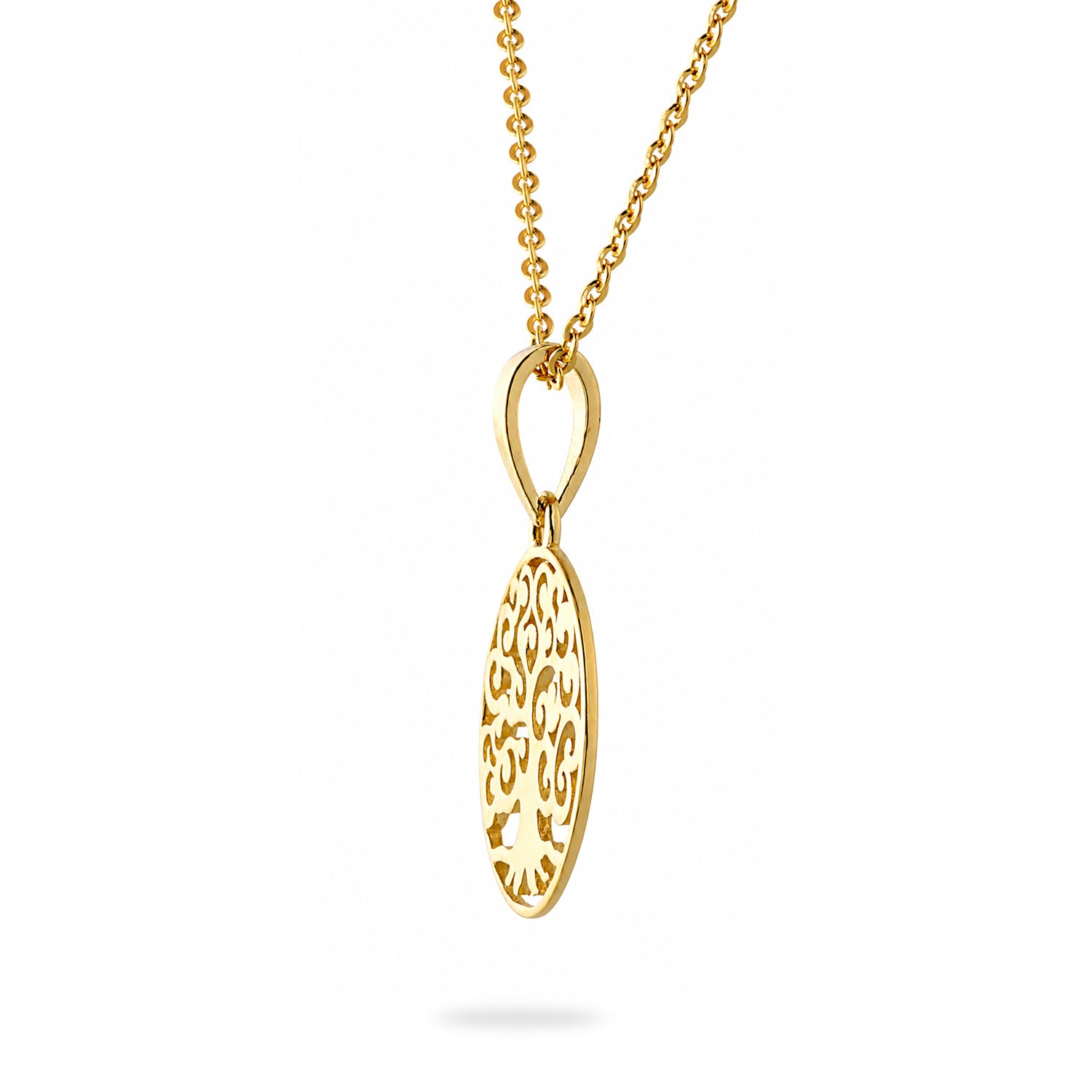 9ct Yellow Gold Tree of Life Necklace Pendant