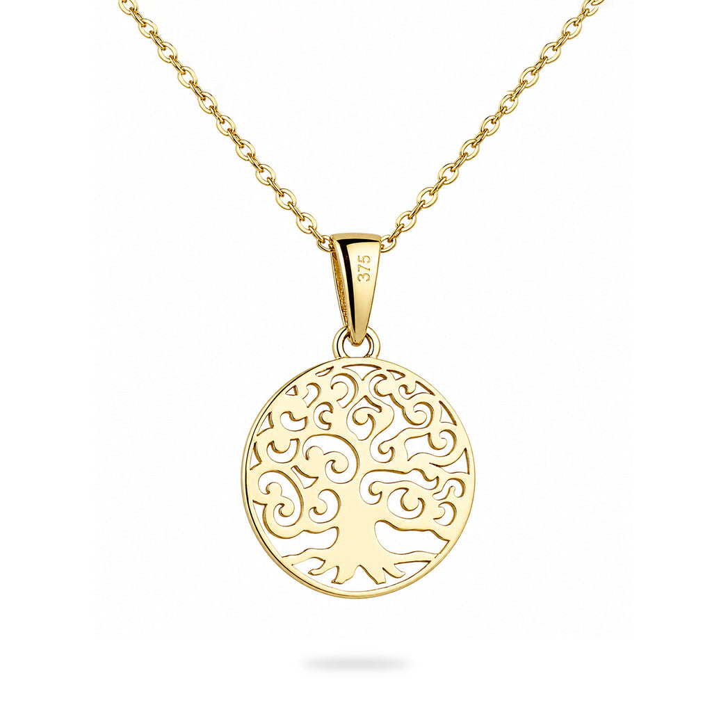 9ct Yellow Gold Tree of Life Necklace Pendant