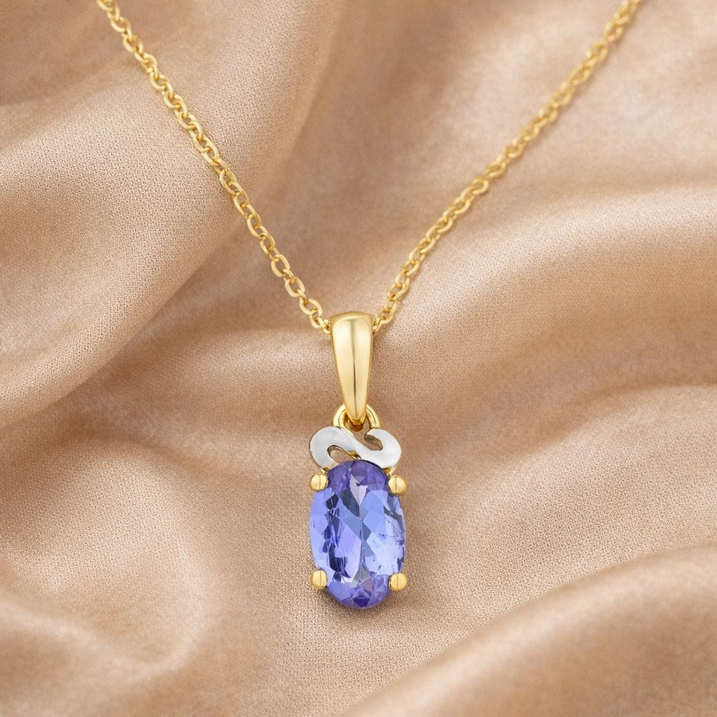 Tanzanite Necklace - detail view | Prime Jewellery