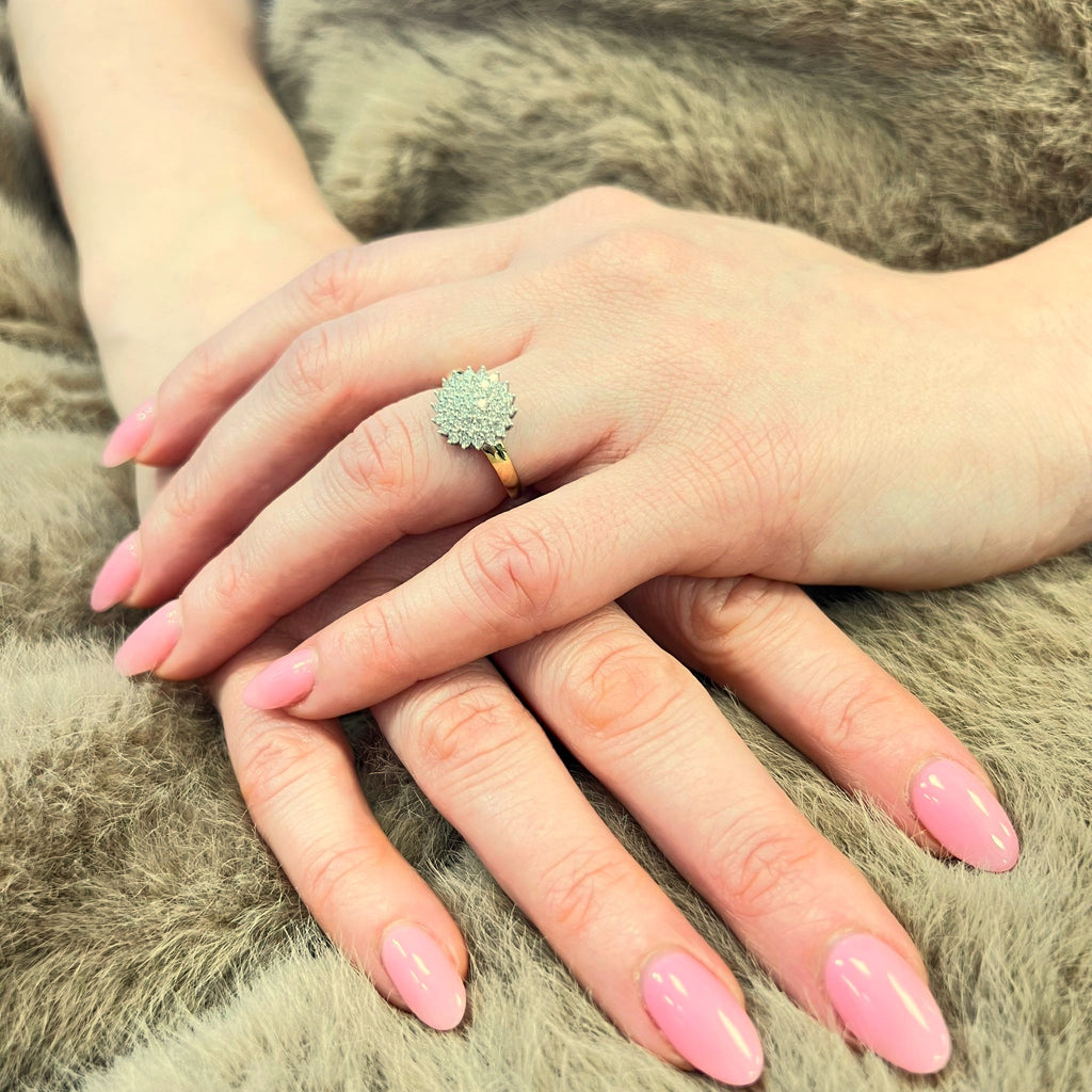 Diamond Cluster Ring - detail view | Prime Jewellery