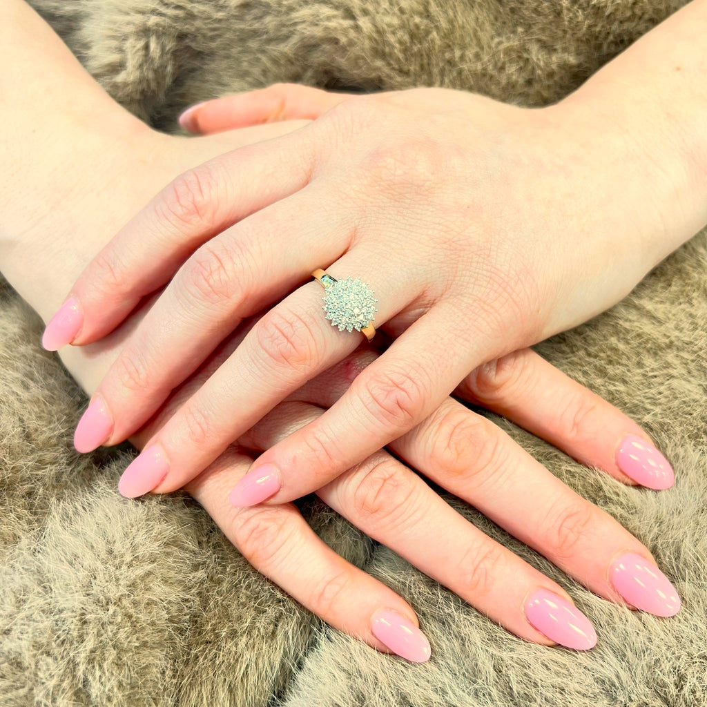 Diamond Cluster Ring - detail view | Prime Jewellery
