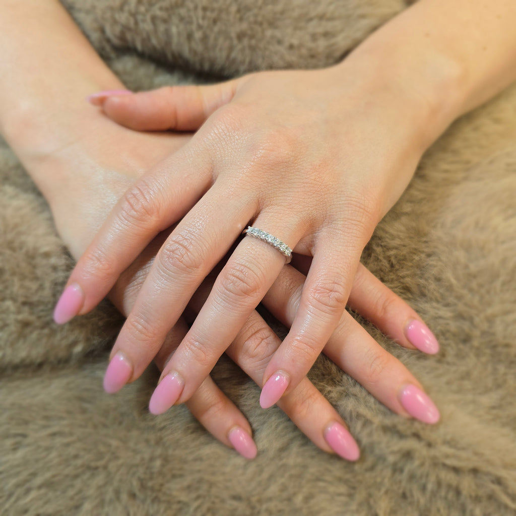 9ct White Gold 0.50 Carat Natural Diamond Eternity Ring