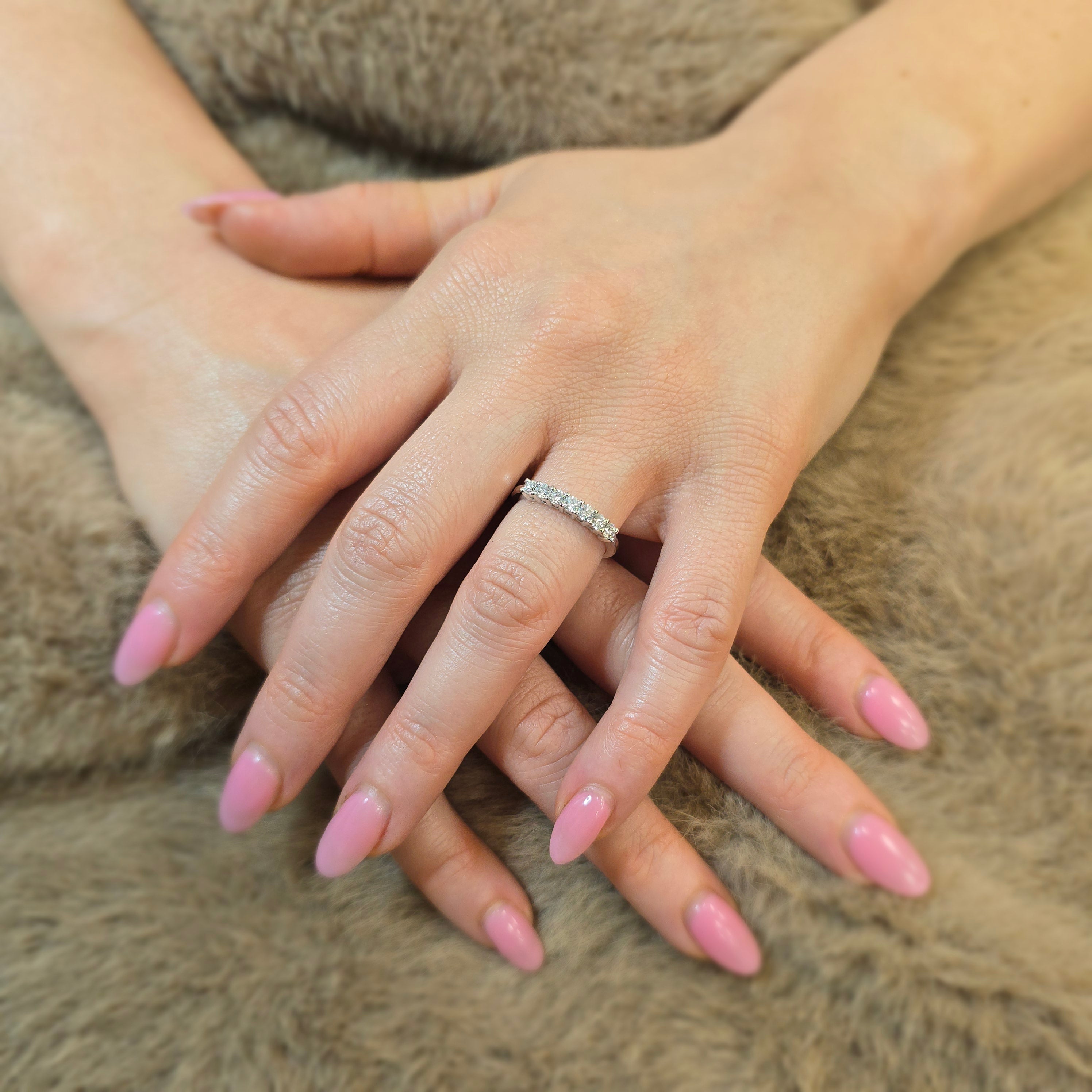 9ct White Gold 0.50 Carat Natural Diamond Eternity Ring