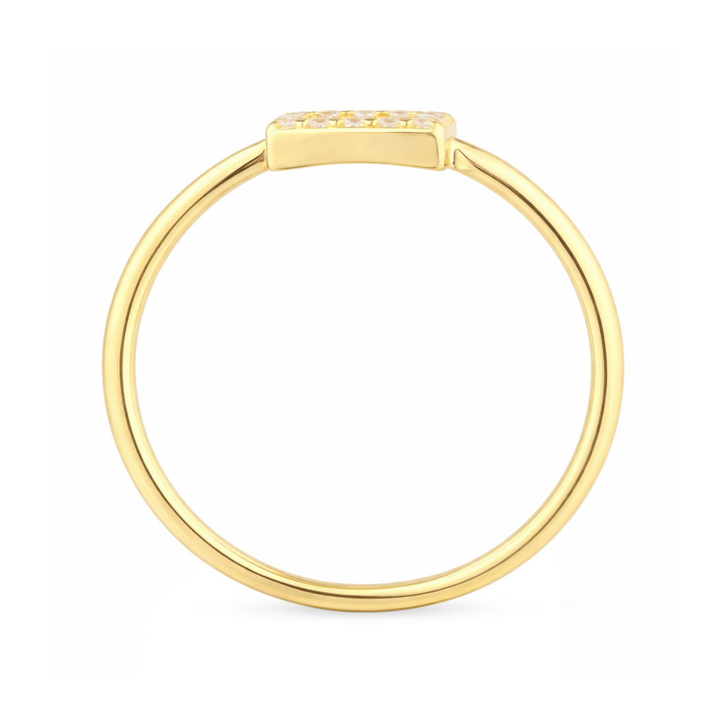 9ct Yellow Gold Cubic Zirconia Baguette Pear Halo Ring