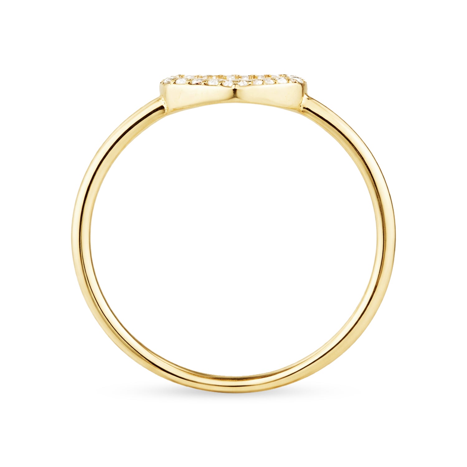9ct Yellow Gold Pink Cubic Zirconia Baguette Heart Ring For Women