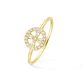 9ct Yellow Gold CZ Baguette Sunburst Ring