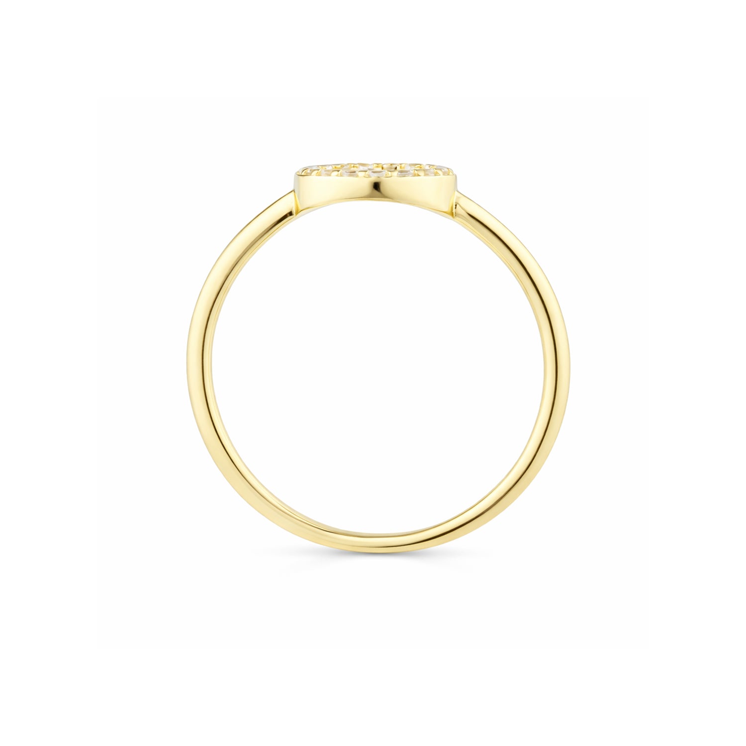 9ct Yellow Gold CZ Baguette Sunburst Ring