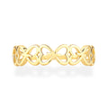 9ct Yellow Gold Infinity Heart Ring
