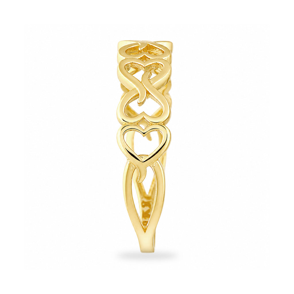 9ct Yellow Gold Infinity Heart Ring
