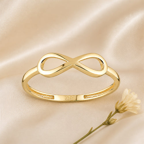 9ct Yellow Gold Infinity Ring