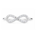 9ct White Gold Cubic Zirconia Infinity Ring