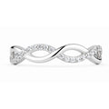 9ct White Gold Cubic Zirconia Infinity Ring