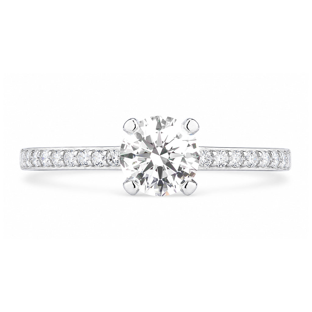 9ct White Gold Cubic Zirconia Solitaire Ring