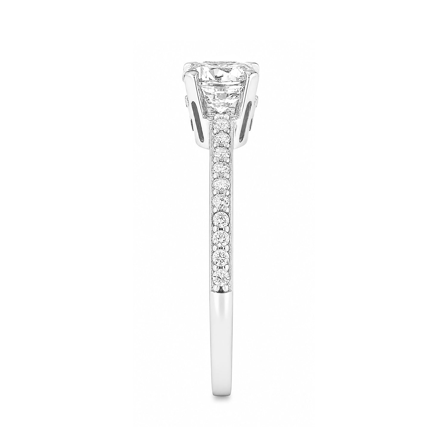 9ct White Gold Cubic Zirconia Solitaire Ring