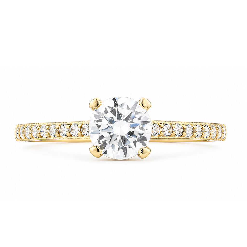 Cubic Zirconia Solitaire Ring in 9ct Yellow Gold