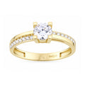 9ct Yellow Gold Cubic Zirconia Solitaire Ring