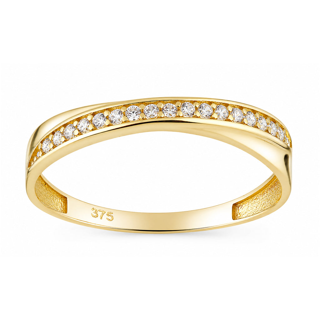 9ct Yellow Gold Cubic Zirconia Eternity Ring