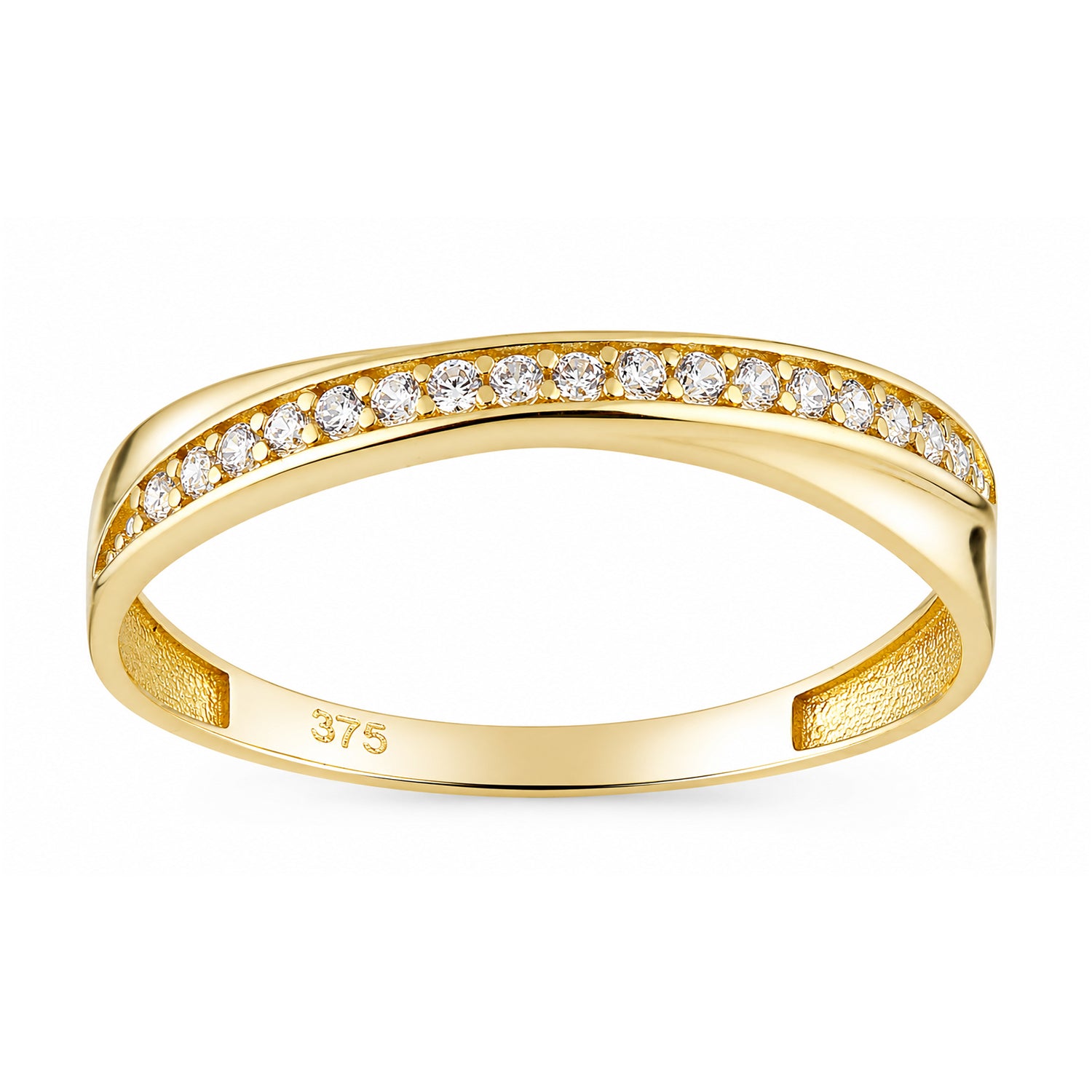 9ct Yellow Gold Cubic Zirconia Eternity Ring