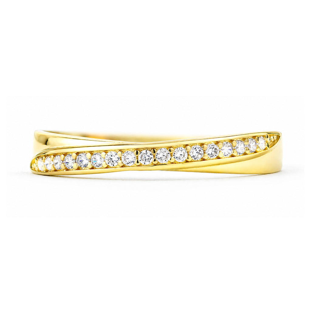 9ct Yellow Gold Cubic Zirconia Eternity Ring