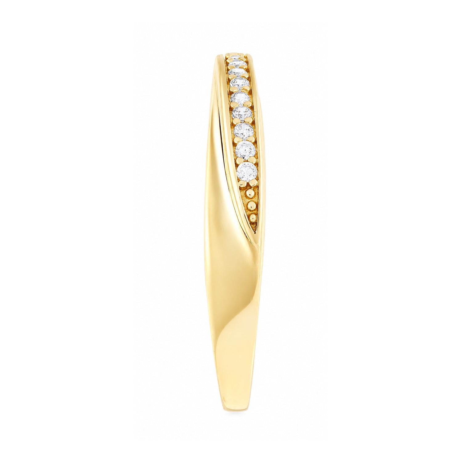 9ct Yellow Gold Cubic Zirconia Eternity Ring