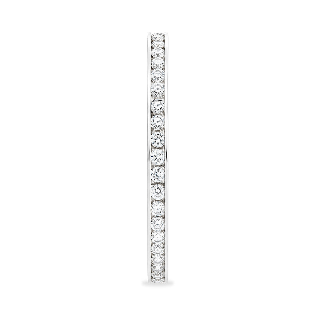 9ct White Gold Cubic Zirconia Full Eternity Ring