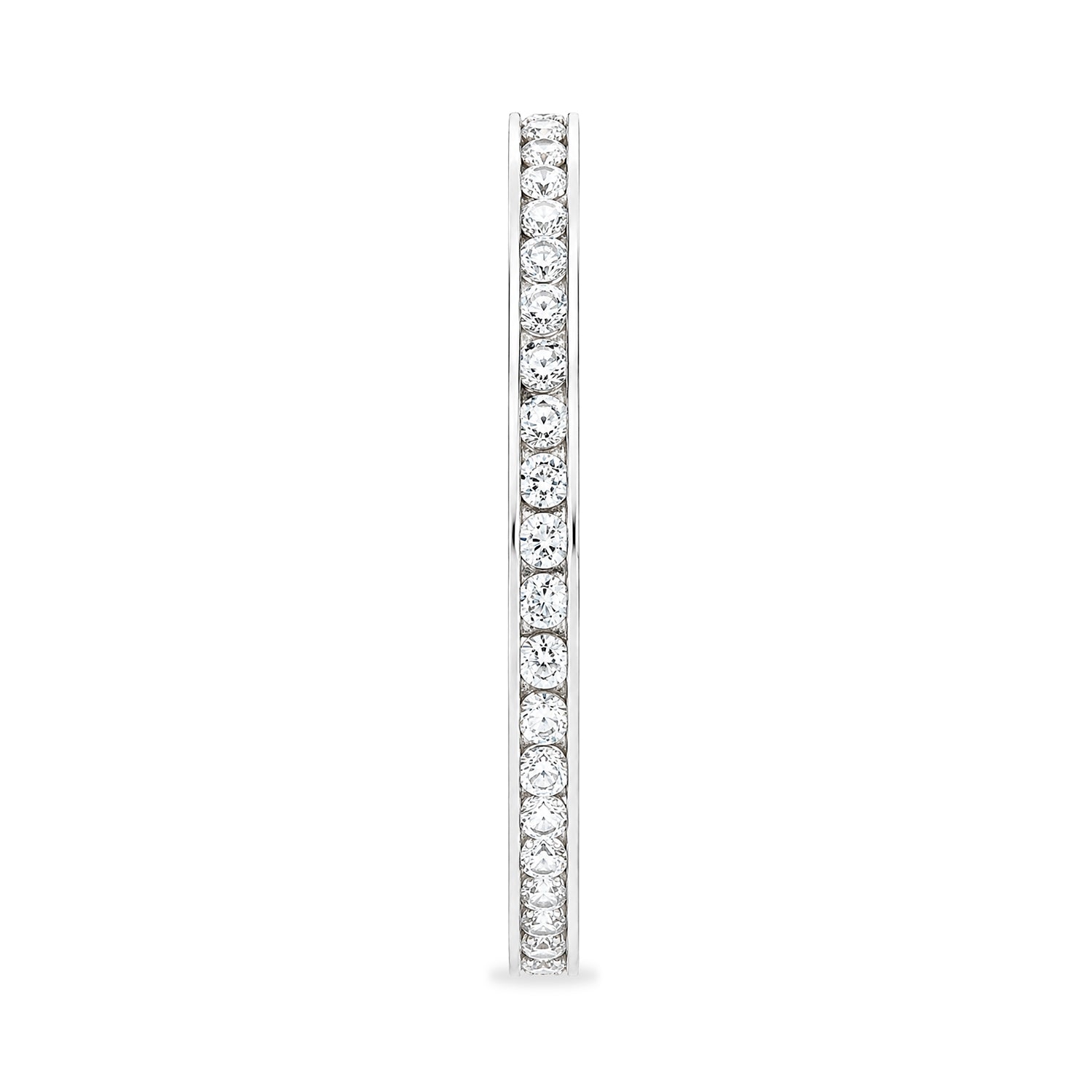 9ct White Gold Cubic Zirconia Full Eternity Ring